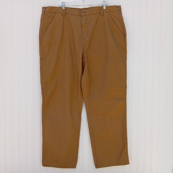 BRAHMA Jeans Mens 42 x 32 Duck Denim Carpenter Pants Relaxed Fit Tan Brown Work - Picture 7 of 13